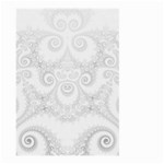 Wedding White Swirls Spirals Large Garden Flag (Two Sides) Back