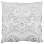 Wedding White Swirls Spirals Large Cushion Case (Two Sides) Front