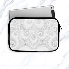 Wedding White Swirls Spirals Apple Ipad Mini Zipper Cases by SpinnyChairDesigns