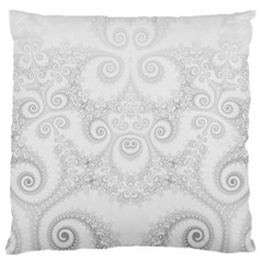 Wedding White Swirls Spirals Standard Flano Cushion Case (one Side) by SpinnyChairDesigns