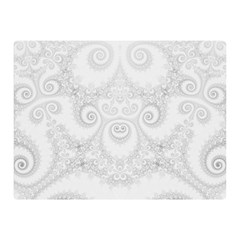 Wedding White Swirls Spirals Double Sided Flano Blanket (mini)  by SpinnyChairDesigns