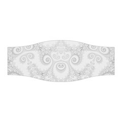 Wedding White Swirls Spirals Stretchable Headband by SpinnyChairDesigns