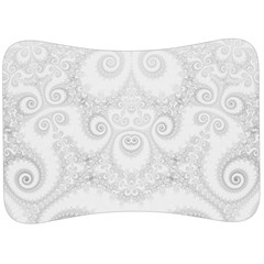 Wedding White Swirls Spirals Velour Seat Head Rest Cushion by SpinnyChairDesigns