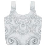 Wedding White Swirls Spirals Full Print Recycle Bag (XXXL) Front