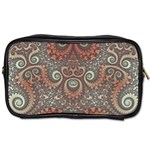 Red and White Color Swirls Toiletries Bag (One Side) Front