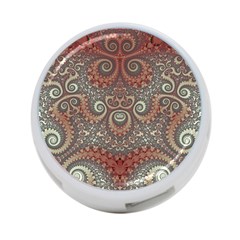 Red And White Color Swirls 4-port Usb Hub (two Sides) by SpinnyChairDesigns