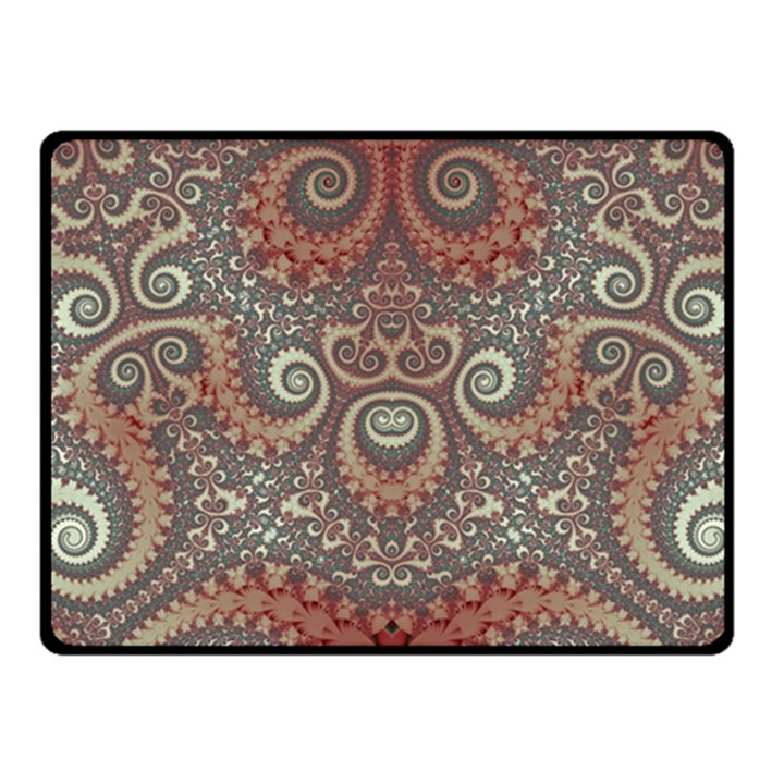 Red and White Color Swirls Fleece Blanket (Small)