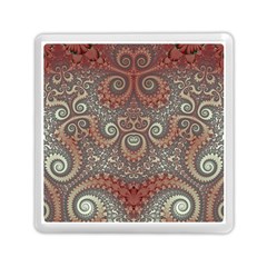 Red And White Color Swirls Memory Card Reader (square)