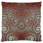 Red and White Color Swirls Standard Flano Cushion Case (Two Sides) Back