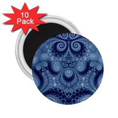 Royal Blue Swirls 2 25  Magnets (10 Pack)  by SpinnyChairDesigns