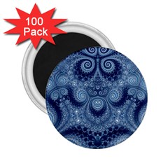 Royal Blue Swirls 2 25  Magnets (100 Pack)  by SpinnyChairDesigns