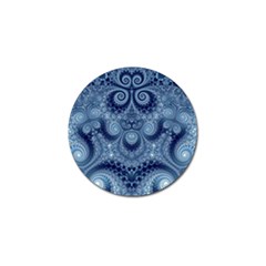 Royal Blue Swirls Golf Ball Marker by SpinnyChairDesigns