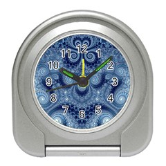 Royal Blue Swirls Travel Alarm Clock by SpinnyChairDesigns