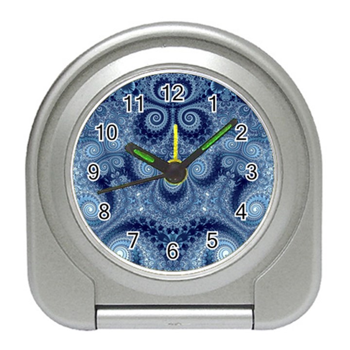 Royal Blue Swirls Travel Alarm Clock