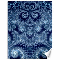 Royal Blue Swirls Canvas 12  X 16  by SpinnyChairDesigns