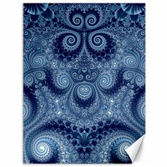 Royal Blue Swirls Canvas 36  X 48  by SpinnyChairDesigns