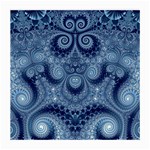 Royal Blue Swirls Medium Glasses Cloth (2 Sides) Back