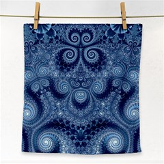 Royal Blue Swirls Face Towel by SpinnyChairDesigns