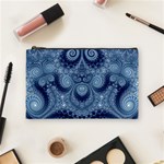 Royal Blue Swirls Cosmetic Bag (Medium) Front