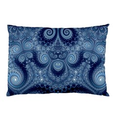 Royal Blue Swirls Pillow Case (two Sides) by SpinnyChairDesigns