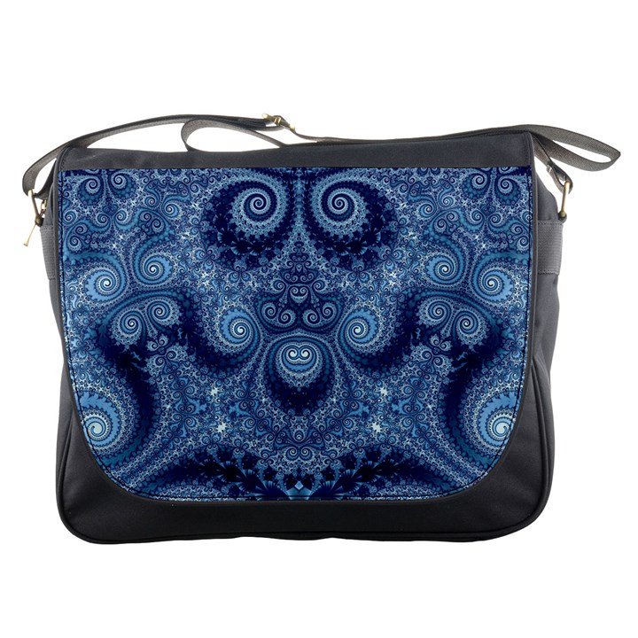 Royal Blue Swirls Messenger Bag