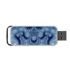 Royal Blue Swirls Portable Usb Flash (one Side) by SpinnyChairDesigns