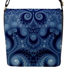 Royal Blue Swirls Flap Closure Messenger Bag (s) by SpinnyChairDesigns