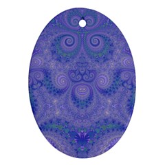 Mystic Purple Swirls Ornament (oval)