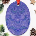 Mystic Purple Swirls Ornament (Oval) Front