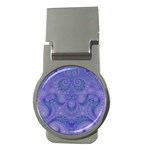 Mystic Purple Swirls Money Clips (Round)  Front