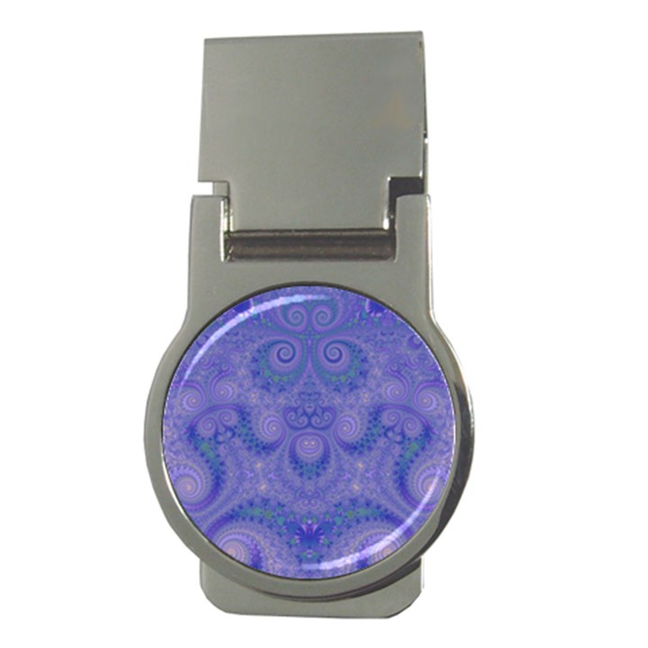 Mystic Purple Swirls Money Clips (Round) 