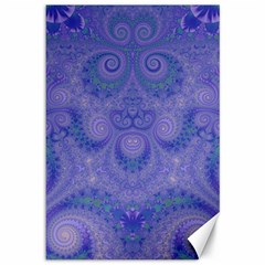 Mystic Purple Swirls Canvas 12  X 18  by SpinnyChairDesigns