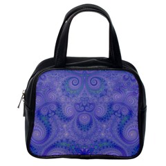 Mystic Purple Swirls Classic Handbag (one Side) by SpinnyChairDesigns