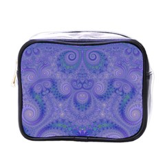 Mystic Purple Swirls Mini Toiletries Bag (one Side) by SpinnyChairDesigns