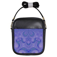 Mystic Purple Swirls Girls Sling Bag by SpinnyChairDesigns