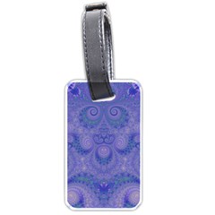 Mystic Purple Swirls Luggage Tag (one Side) by SpinnyChairDesigns