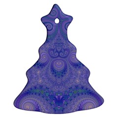 Mystic Purple Swirls Ornament (christmas Tree)  by SpinnyChairDesigns