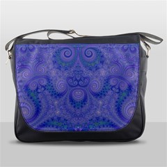 Mystic Purple Swirls Messenger Bag by SpinnyChairDesigns