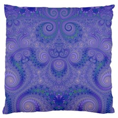 Mystic Purple Swirls Large Cushion Case (two Sides) by SpinnyChairDesigns