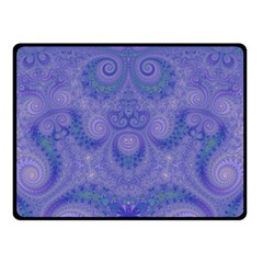 Mystic Purple Swirls Double Sided Fleece Blanket (small)  by SpinnyChairDesigns