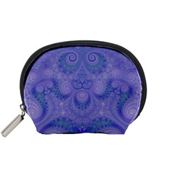 Mystic Purple Swirls Accessory Pouch (small) by SpinnyChairDesigns