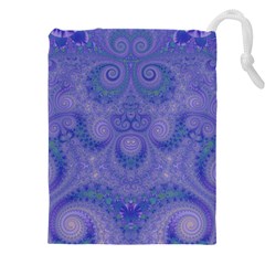 Mystic Purple Swirls Drawstring Pouch (5xl) by SpinnyChairDesigns