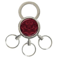 Burgundy Wine Swirls 3-ring Key Chain by SpinnyChairDesigns