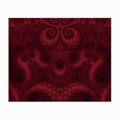 Burgundy Wine Swirls Small Glasses Cloth by SpinnyChairDesigns