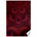 Burgundy Wine Swirls Canvas 12  x 18  11.88 x17.36  Canvas - 1