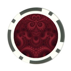 Burgundy Wine Swirls Poker Chip Card Guard by SpinnyChairDesigns