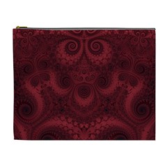 Burgundy Wine Swirls Cosmetic Bag (xl) by SpinnyChairDesigns