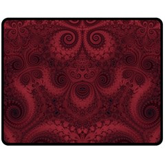 Burgundy Wine Swirls Fleece Blanket (medium)  by SpinnyChairDesigns