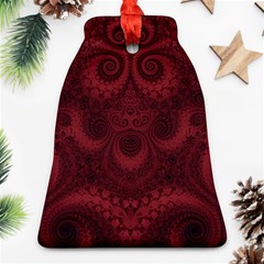 Burgundy Wine Swirls Ornament (bell) by SpinnyChairDesigns