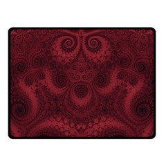 Burgundy Wine Swirls Double Sided Fleece Blanket (small)  by SpinnyChairDesigns